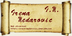 Irena Medarović vizit kartica